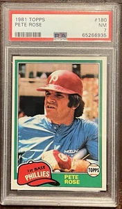 1981 Topps # 180 Pete Rose PSA 7 MN Philadelphia Phillies - Bild 1 von 2