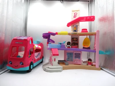 Fisher-Price Little People Barbie Dreamhouse Dollhouse Sings Sounds Dream Camper - Image 1 of 4