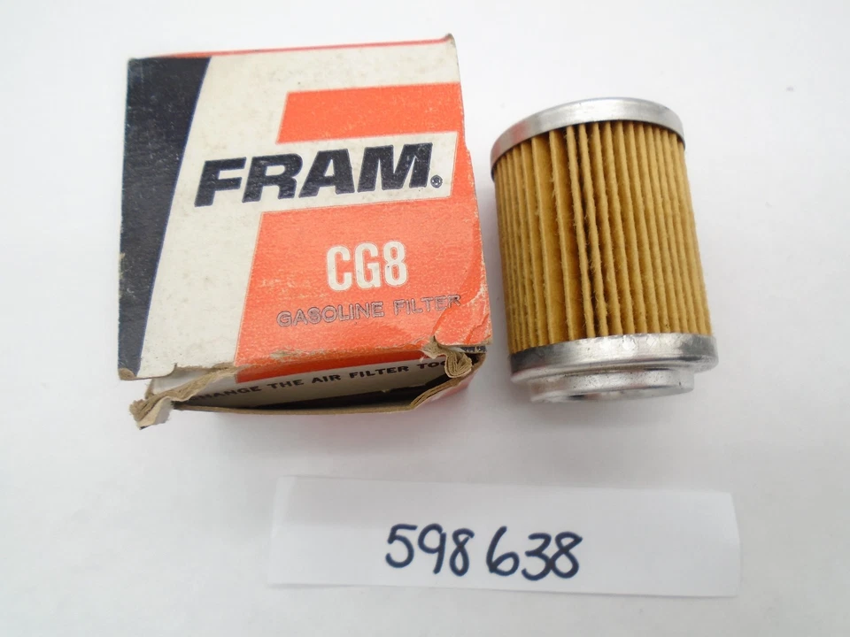 Filtro de combustible NOS FRAM CG8 1962-1968 AMC, Jeep Foto 1 de 4