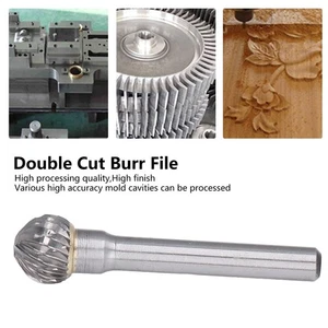 Ball Shape Burrs File YG8 Alloy Double Cut Woodworking Carving Bit For Tool⊹ - Picture 1 of 12