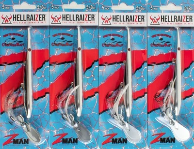 (LOTE DE 4) Z-MAN HELLRAIZER 5/8OZ HR5-04 CROMO H7124 Foto 1 de 2