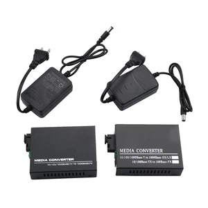 10/100/1000Mbps Single Mode 1&4 RJ45 Ethernet to Fiber Optic Media Converter n - Picture 1 of 9