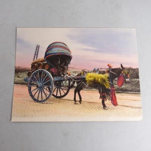 Carro burro siciliano vintage con tarjeta pintada a mano de vino Italia - Imagen 1 de 4