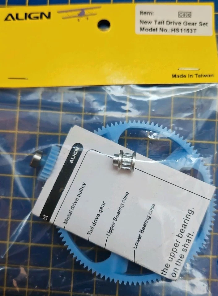 ALIGN Hubschrauber Ersatzteil C630 / HS1153T New Tail Gear Set - Bild 1 von 1