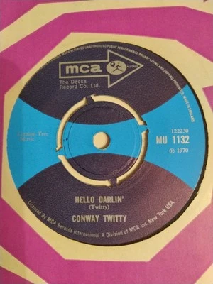 Conway Twitty ‎– Hello Darlin' 7" Single - Imagen 1 de 2