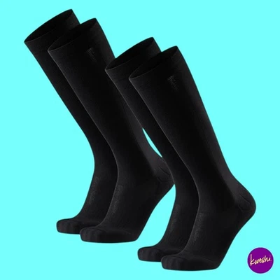 DANISH ENDURANCE Unisex Running Compression Socks, 21-26mmHg, Black, UK 3-5 - Image 1 of 4
