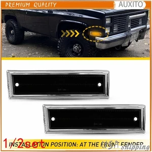 2/4/6 Smoke LED Front Side Marker Light For Chevy Blazer GMC Jimmy C/K Suburban - Picture 1 of 22