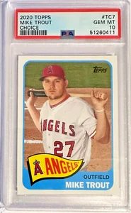 2020 Topps #TC7 Mike Trout Topps Choice PSA 10 GEM-MT LA Angels LOW PSA POP - Picture 1 of 3