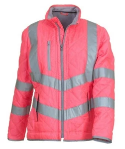 Ladies Pink Yoko Kensington  Hi Viz Jacket Equestrian  Horse riding Reflective - Picture 1 of 4