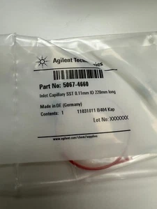 Agilent 5067-4660 Inlet Capillary SST 0.11mm ID 220mm long - Picture 1 of 2