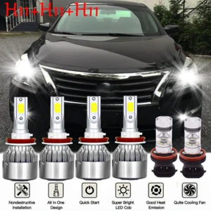 For 2007-2018 Nissan Altima Combo LED Headlight High/Low & Fog light bulbs Kit - Picture 1 of 11