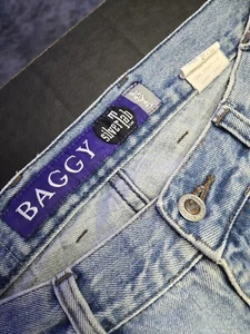 Pantalones de mezclilla vintage Levis Silvertab holgados, tiene manchas, 34x34, azul claro - Imagen 1 de 21