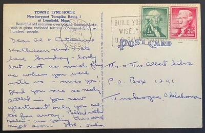 Boston, Massachusetts Post Card - mailed Jun 2, 1960 to Muskogee, OK - MA - Image 1 of 2