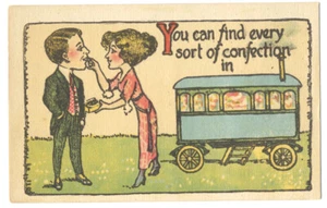Early LUNCH WAGON Pre DINER Humor & Romance - Picture 1 of 2