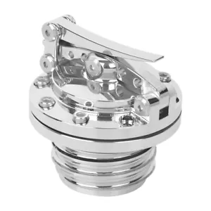 Chrome Fuel Tank Cover Gas Oil Cap For Harley Touring Sportster Dyna 1996-UP - Picture 1 of 12
