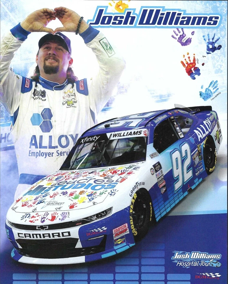 Postal de la serie NASCAR XFINITY 2023 Josh Williams Alloy Seacrest Studios #92 Foto 1 de 1