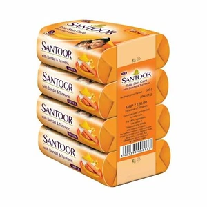 Santoor Sandelholz und Kurkuma Badeseife für jünger aussehende und leuchtende... - Bild 1 von 4