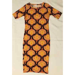 LuLaRoe Julia Dress Women XS Multicolor Pattern Stretch Comfort Casual Career - Bild 1 von 11