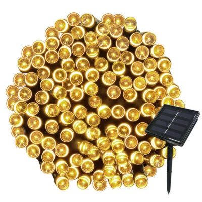 US 50M 500 LED Solar Fairy String Lights Outdoor Garden Christmas Lights Decor - Image 1 of 4