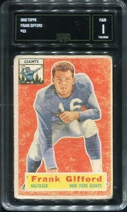 1956 Topps #53 Frank Gifford New York Giants - GMA 1 Fair - Picture 1 of 2