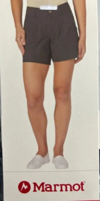 MARMOT WOMEN'S CASUAL ATHLETIC SHORTS (GRAY DARK STEEL, 4) NWOT - Image 1 of 4