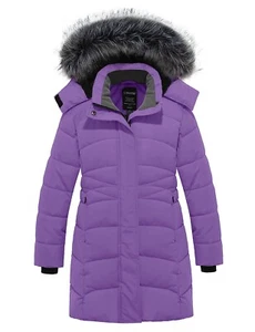 Wantdo Girl's Long Winter Coat Parka Water Resistant Warm Puffer Jacket - Picture 1 of 47