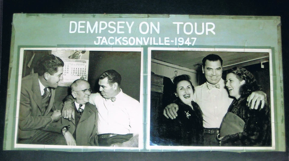Jack Dempsey 1947 ÚNICO EN SU CLASE exhibición de fotos gigante boxeo campeón de peso pesado  Foto 1 de 1