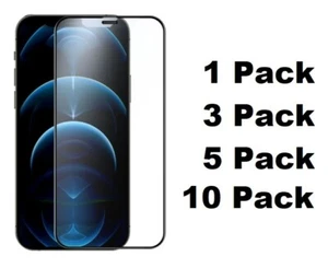 Full Coverage Edge to Edge Tempered Glass Screen Protector for iPhone 12 Pro Max - Picture 1 of 1