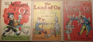 THE WIZARD OF OZ-L.FRANK BAUM-SET OF (3)-COLLECTABLE OF EARLY OZ BOOKS! - Foto 1 di 6