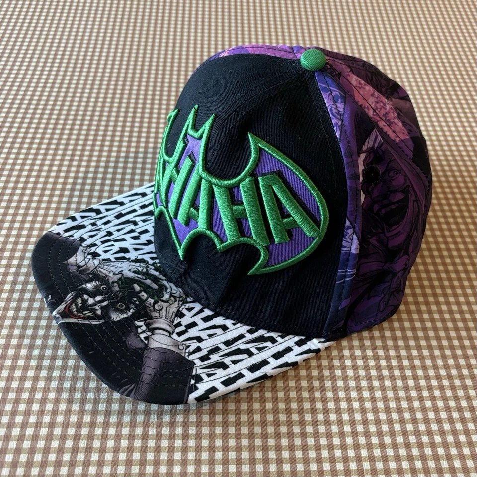 DC COMICS Batman El Guasón HaHaHa Villano Negro Caballero Oscuro Snapback Gorra Gorra Foto 1 de 4