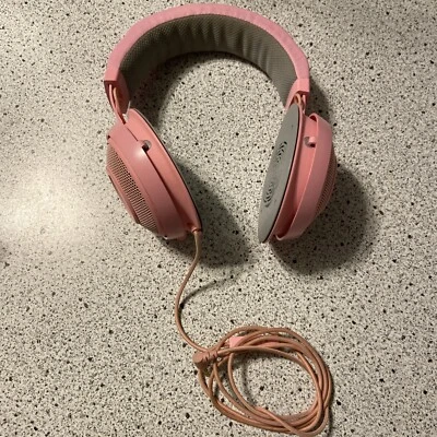 Razer Kraken Gaming Headset Pink Lightweight Aluminum Frame PC Xbox PS TESTED - Image 1 of 4