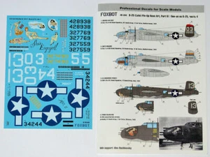 Foxbot 48-044A B-25G/H/J Mitchell Pin-Up Nose Art sin plantillas parte 4 calcomanía 1:48 - Imagen 1 de 12