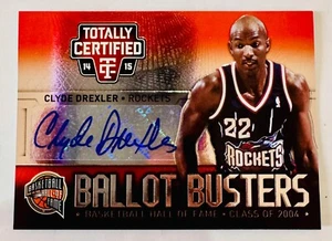 Clyde Drexler 2014-15 Panini Totally ertified Ballot Busters Autograph Auto /49 - Picture 1 of 2