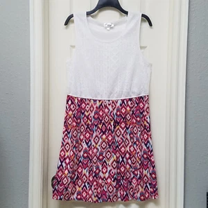 ALLISON BRITTNEY Summer Tank Dress Knee Length Multicolor Large - Picture 1 of 6