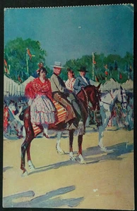 POSTAL SEVILLA FERIA GRUPAS ANDALUZAS ILUSTRADOR M. BERTUCHI POSTCARD CC03535 - Imagen 1 de 1