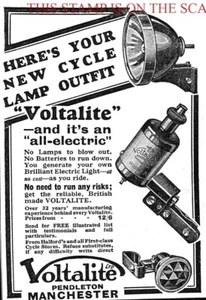 1930s Advert VOLTALITE Magneto Generated Cycle Lamps (2) Small Print AD 708/172 - Picture 1 of 1