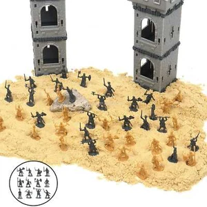Plastic set of 400 1:72 Scale Medieval Knight Soldier Toy Army Infantry Gift - Picture 1 of 3