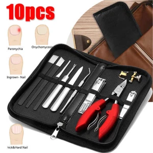 Professional Toe Nail Clippers Black File Ingrown Toenail Tools For Thick Nails - Picture 1 of 13