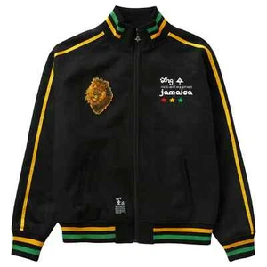 Lifted Research Group Mens LRG The King Lion Jamaica Black Wool Jacket NWT Small - Picture 1 of 5