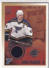 02/03 PACIFIC CROWN ROYALE CHRIS PRONGER GAME JERSEY /763 #18