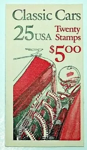 US BOOKLET SC BK164 20/25¢ CLASSIC CARS STAMPS~1988~USPS SEALED~MNH/OG - Picture 1 of 2