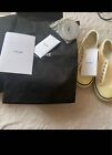 Celine Canvas White Round Toe Low-Cut Sneakers Size US 7.5 Authentic