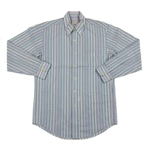 Camisa Seersucker Brooks Brothers Manga Larga Abotonada Rayas - Multicolor - Imagen 1 de 3