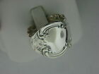 ANTIQUE STERLING SILVER SPOON RING   SIZE 7
