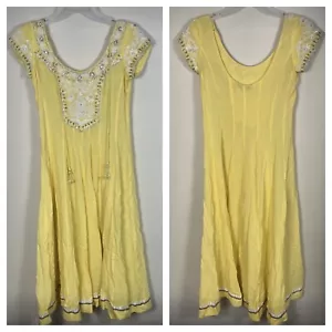 Vestido Anthropologie Anita Dongre Inter Pret Gasa Bordado Cuentas 10 - Imagen 1 de 10