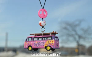 1965 Volkswagen Bus Camper Kombi Peace Love not War Surf VW T1 T2 Mirror Hanger - Picture 1 of 5
