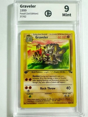 1st Edition Graveler Fossil 37/62 # 75 1999 CAG 9 Mint WOTC - Image 1 of 2