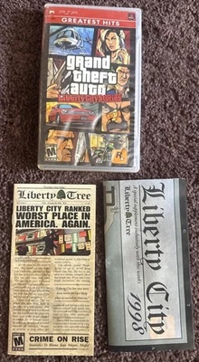 Grand Theft Auto: Liberty City Stories (Sony PSP, 2005) ESTOJO Mapa e SOMENTE MANUAL - Imagem 1 de 4