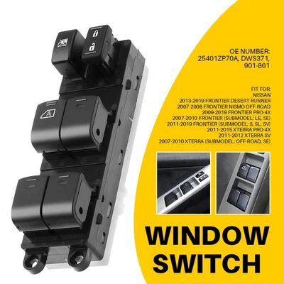 Interruptor de control de ventana eléctrica botón delantero izquierdo para Nissan Frontier Desert 2013-19 Foto 1 de 4