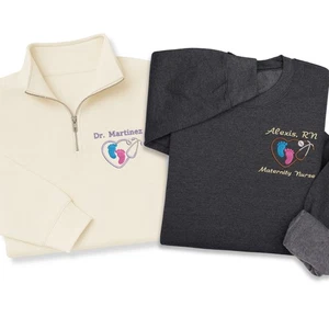 Custom Nurse Hoodie & Sweatshirt & 1/4 Zip  Pullover – NICU & Pediatric Gift - Picture 1 of 10